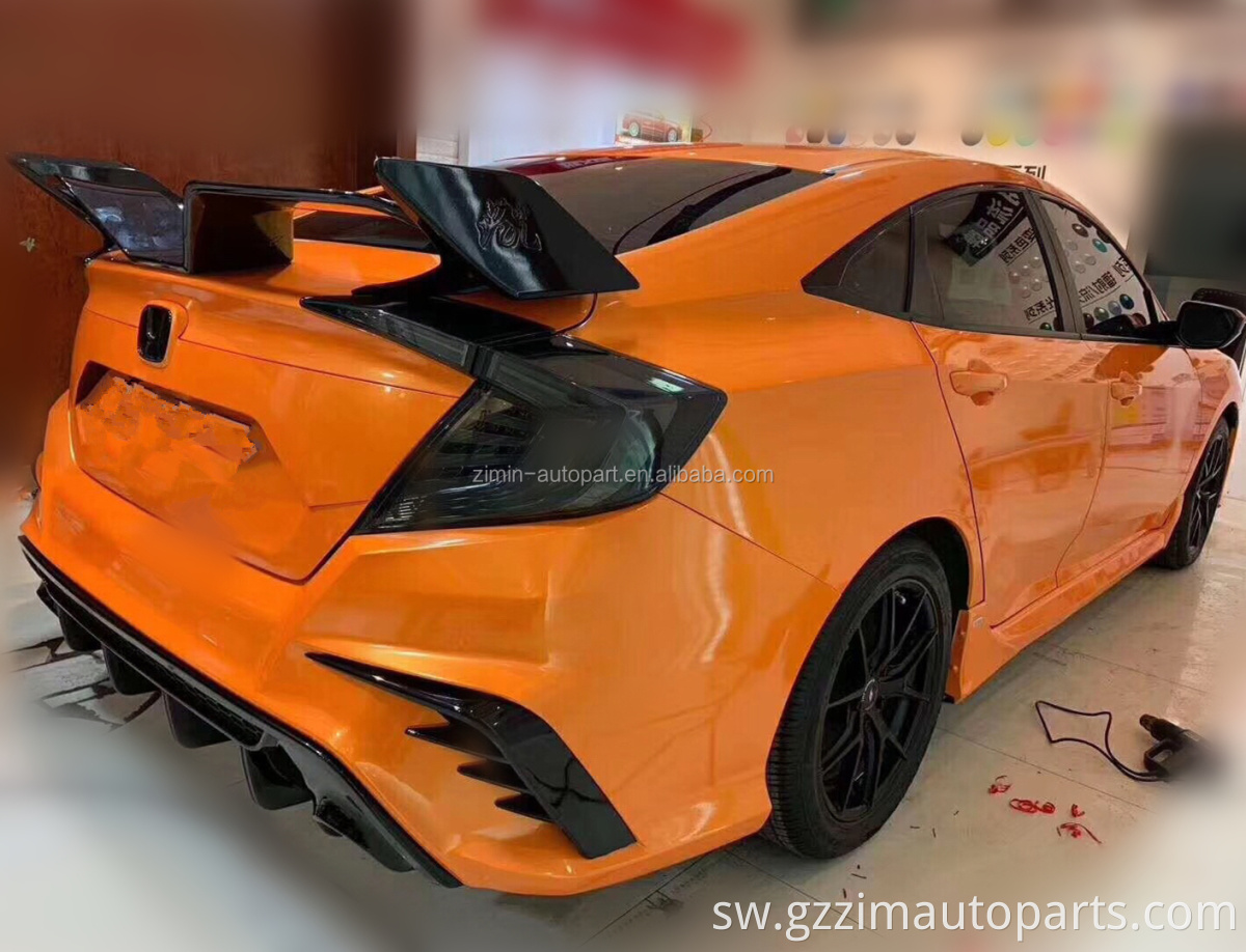 high quality PP injection mould  front & rear modified bumper for civicc FC450 body kit